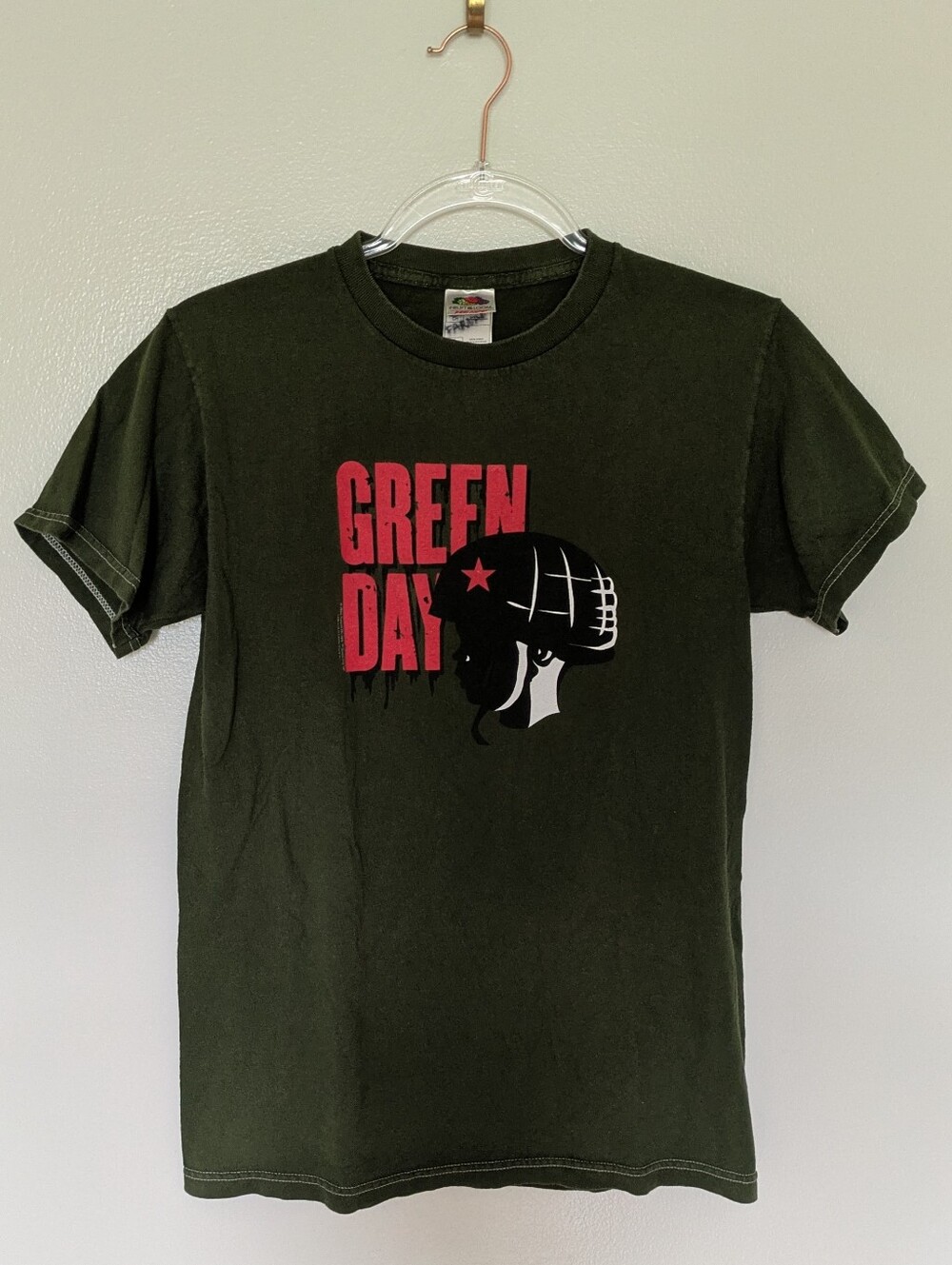 Green Day Vintage American Idiot Graphic Band Concert Tee 2005 Green Small